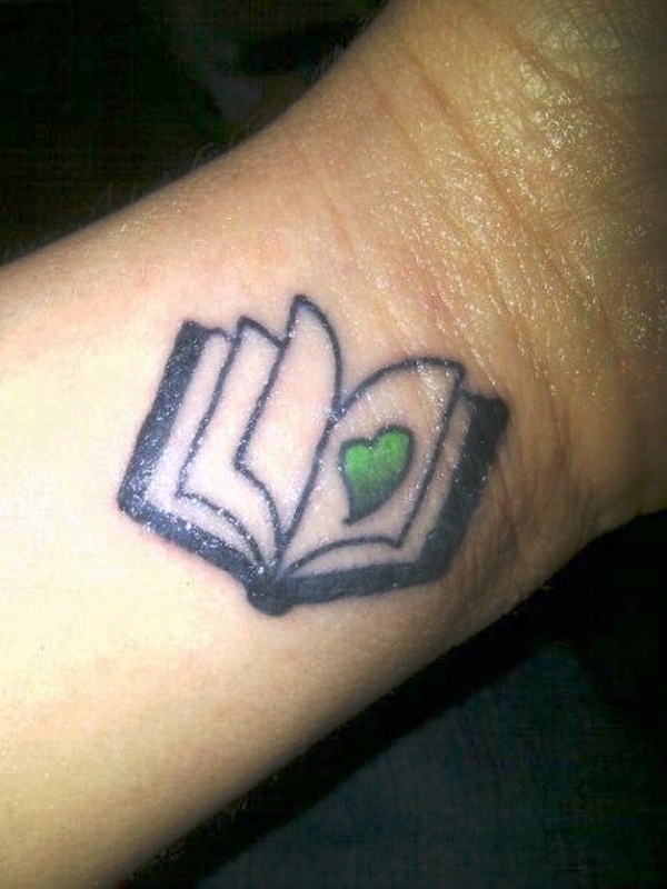 Adorable Book Tattoo On Wrist