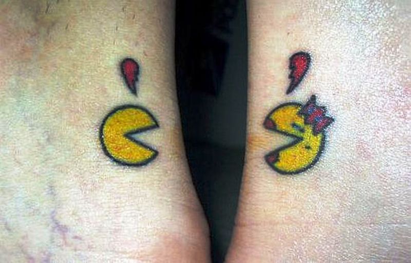 Adorable Pacman Wrist Tattoo