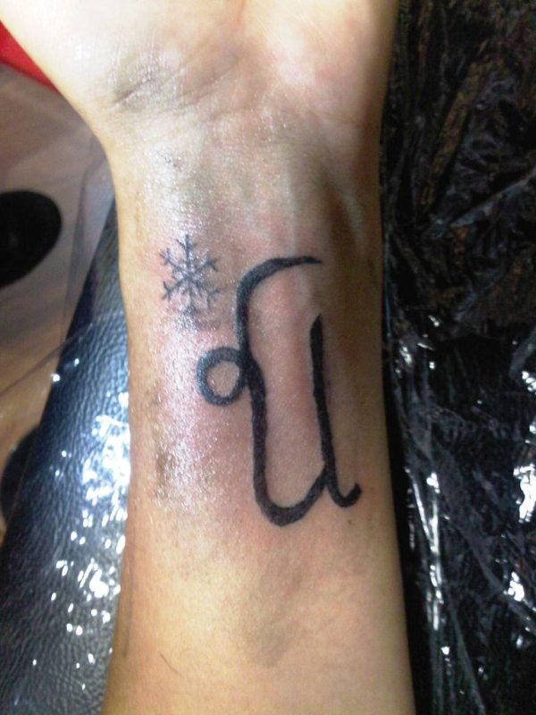 Attractive Capricorn Zodiac Sign Tattoo On Wrist