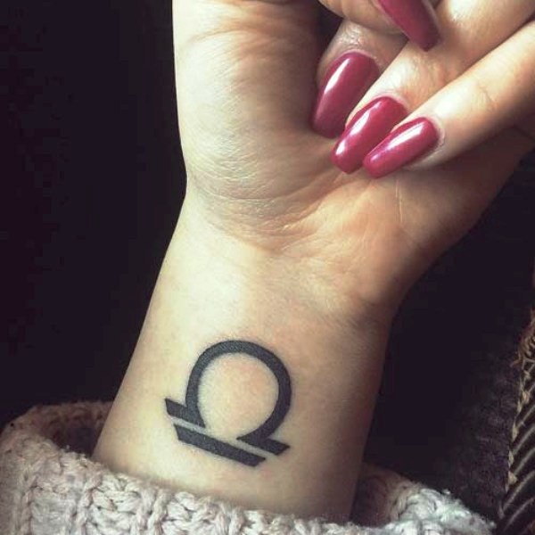 Beautiful Libra Wrist Tattoo