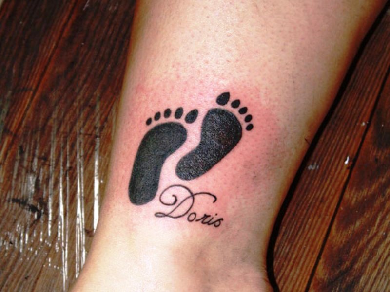 Best Baby Footprints Tattoo On Wrist