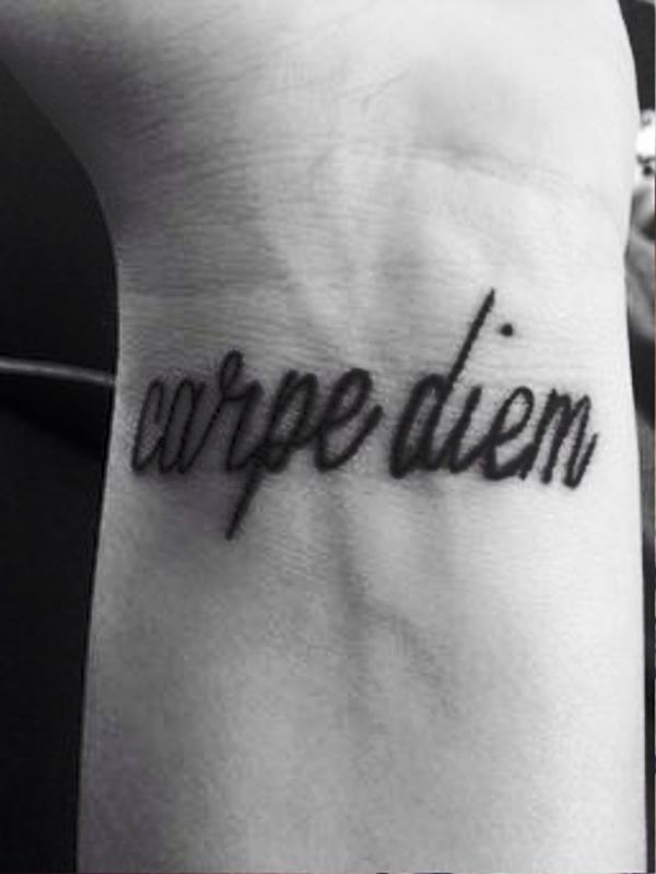 Best Carpe Diem Tattoo On Wrist