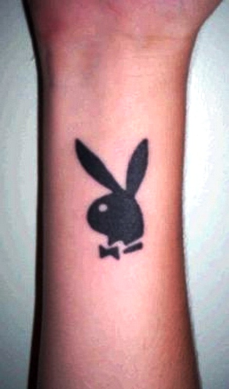 Black Rabbit Face Tattoo