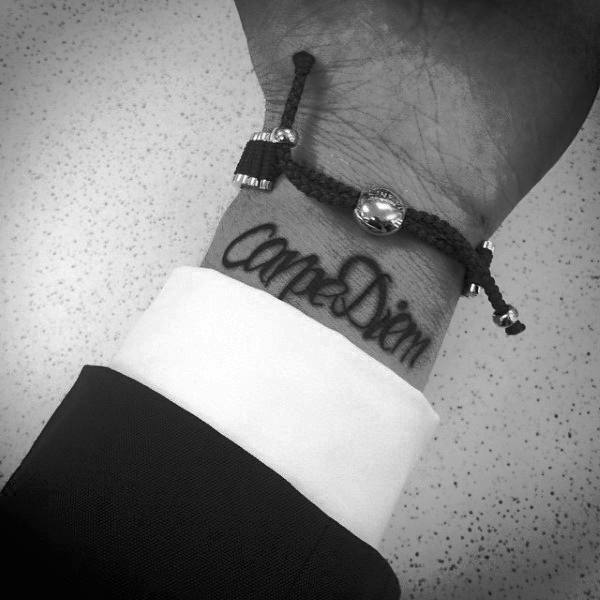 Dazzling Carpe Diem Tattoo On Wrist