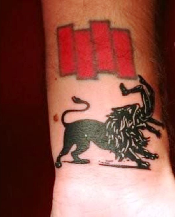 Elegant International Flag Tattoo On Wrist