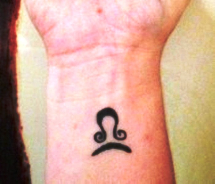 Elegant Libra Wrist Tattoo