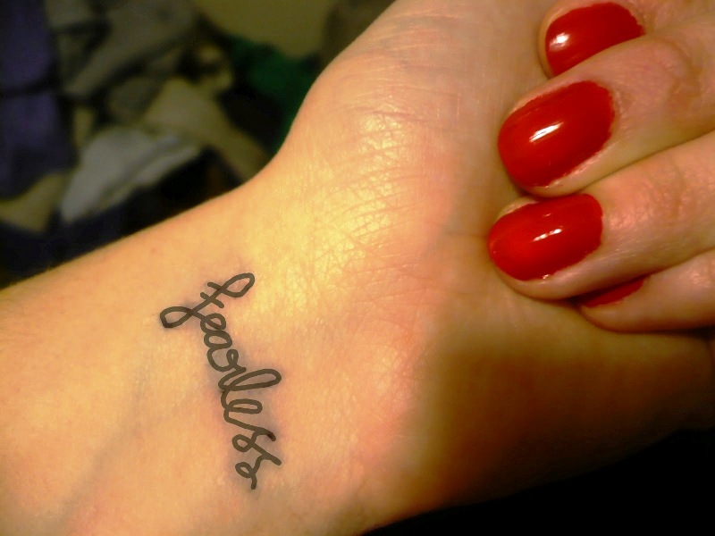 Fearless Wrist Tattoo