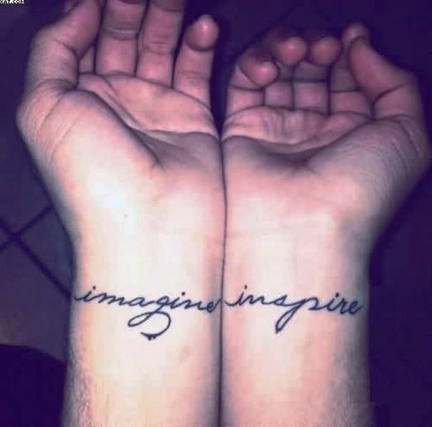 Imagine Inspire Wrist Tattoo