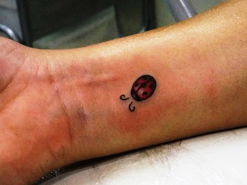 Ladybug Wrist Tattoo