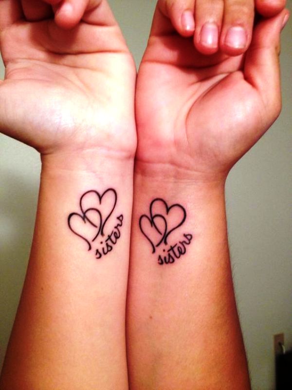 Love Sisters Tattoo On Wrist