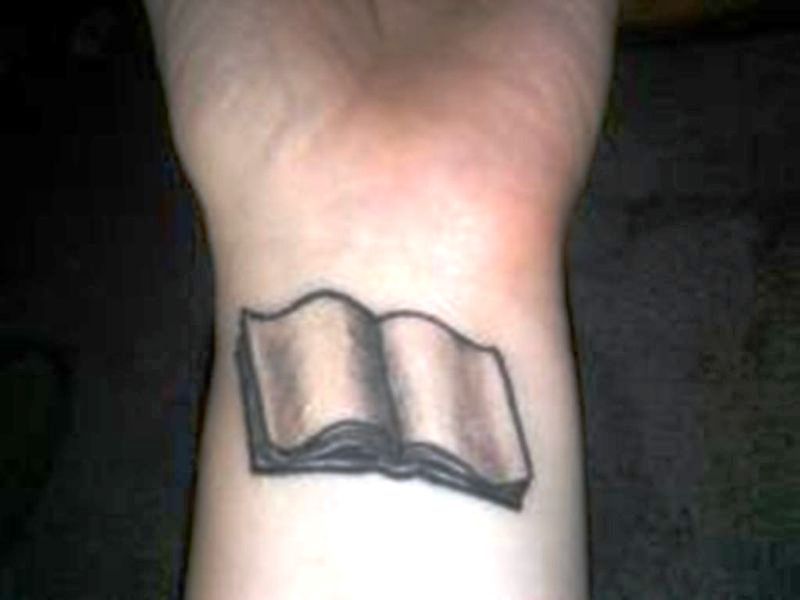 Nice Book Wrist Tattoo