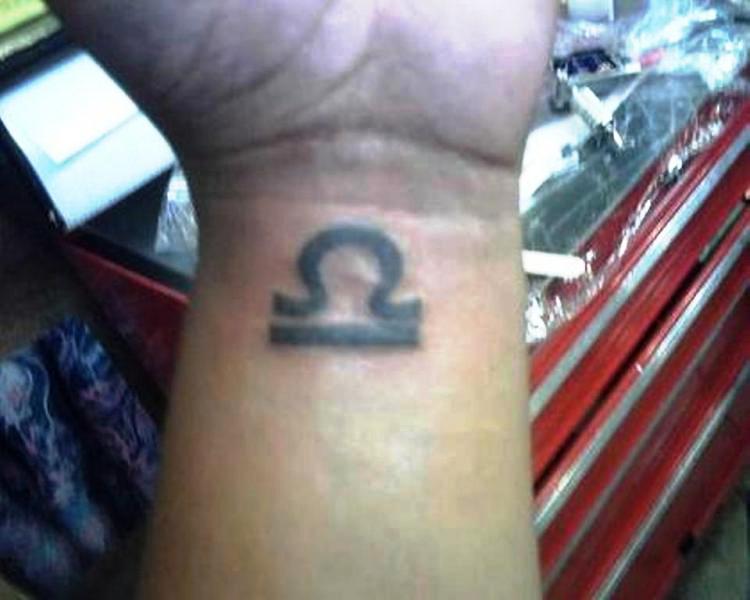 Simple Libra Wrist Tattoo