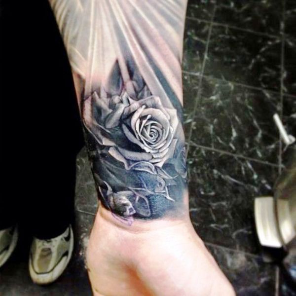 15 Awesome Black Rose Tattoos For Wrist - Wrist Tattoo Designs