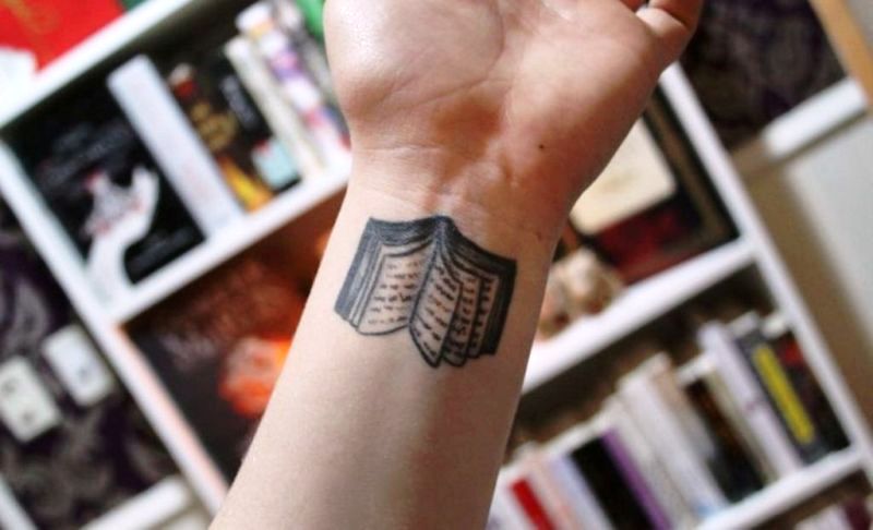 Sweet Book Wrist Tattoo