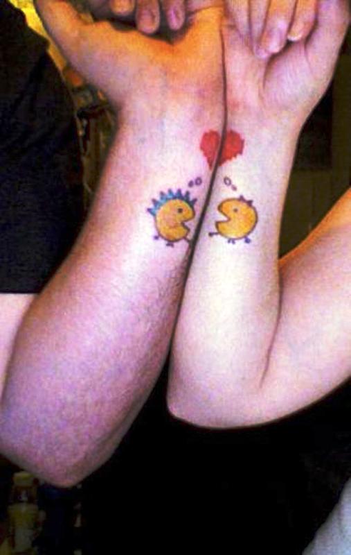 Sweet Pacman Wrist Tattoo