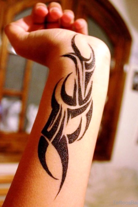 38 Marvelous Tribal Wrist Tattoos Wrist Tattoo Designs   Black Tribal Tattoo Design 